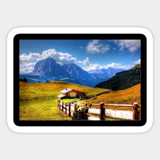 A-picturesque-scene-of-a-wooden-fence Sticker